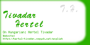 tivadar hertel business card